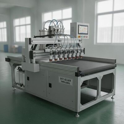 محاكاة الصمغ XY مع حجم العمل 3000x2000mm ، ضبط الارتفاع التلقائي ، و 2-3Kg / h خروج الصمغ لتوزيع الدقة